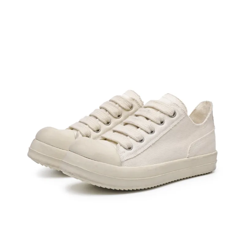 Angelmi Anti Slip Wear Resistant Low Top Casual Shoes Men's Dusty White-1