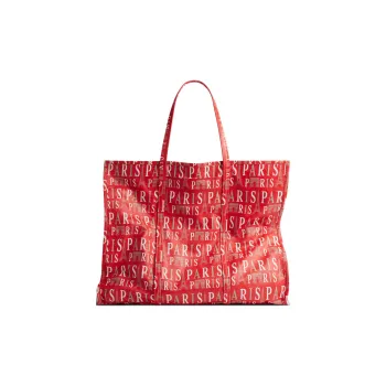 Balenciaga Paris Arena Lambskin Tote Bag Shopping Bag Handbag Extra Large Women's Red