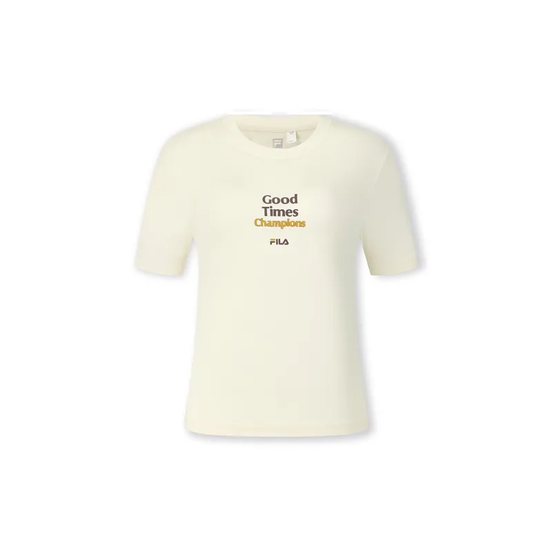 FILA T Shirts Women's Coix Seeds Yellow-2