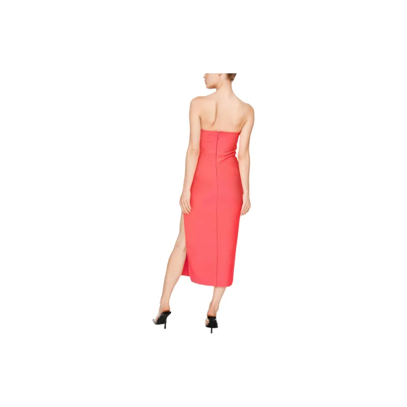 NASTY GAL Premium Bandage Cut Out Midi Dress Sleeveless Dress Women's Pink-1