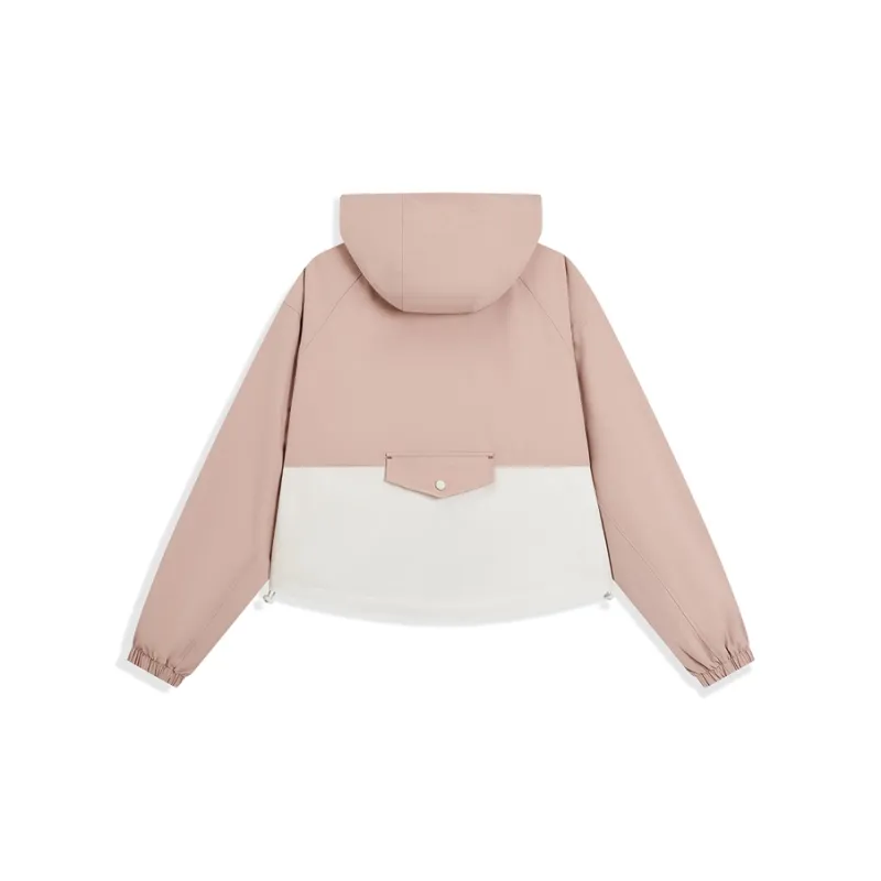 XTEP Knitted Fabric Jackets & Coats Pink Tube/Pink Cotton White Women's-1