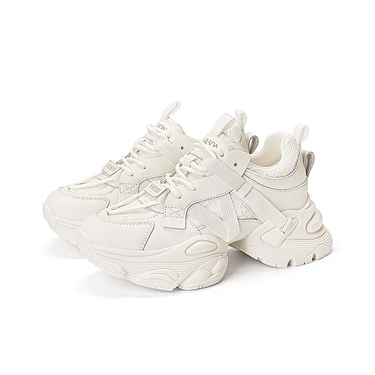 HARSON Anti-Slip Wear-Resistant Low-Top Chunky Sneakers Women's-3