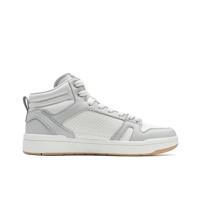 XTEP MAXX LITE High-Top Skateboard Shoes Men's Sail White/Moonstone Gray-1