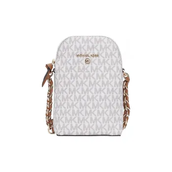 MICHAEL KORS Jet Set Charm PVC Cell Phone Pouch Crossbody Bags Women's Vanilla Multicolor
