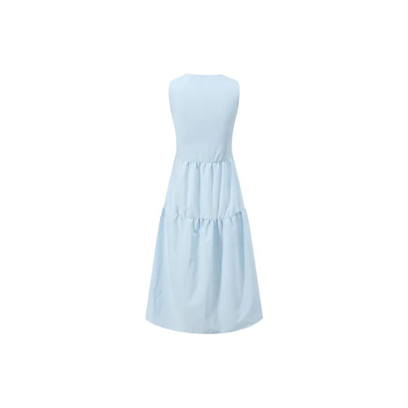 Zukizuki Sleeveless Dress Women's Blue-1