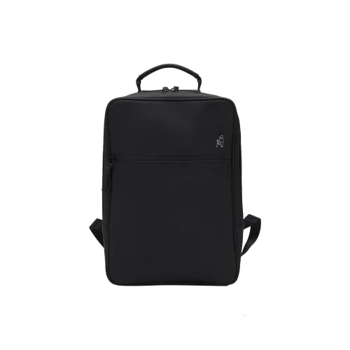Teenie Weenie Men PU Backpack Medium Size Unisex Black