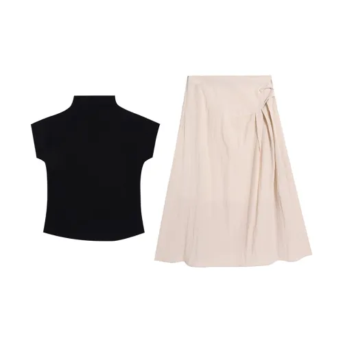 PZHK Two Piece Skirt Sets Women's