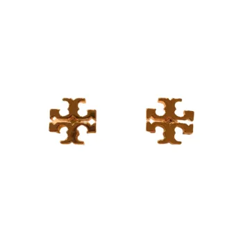 TORY BURCH Brass Titanium Stud Earrings Women's Gold