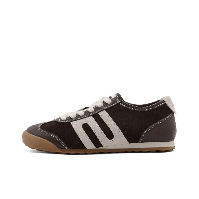 BELLE Casual Shoes Women's Low Top Gray/Apricot-12