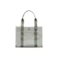 Gray eucalyptus color spliced with light ivory color.