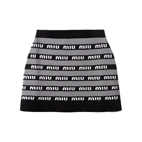 MIU MIU Casual Short Skirts Women's Black