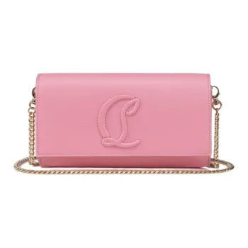 CL LUBOTING Calfskin Shoulder Bag Crossbody Bag Wallet Women's Pink