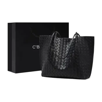 C°BANNER Cow Leather With Synthetic Leather Shoulder Bag Tote Women's Milkshake White/Classic Black