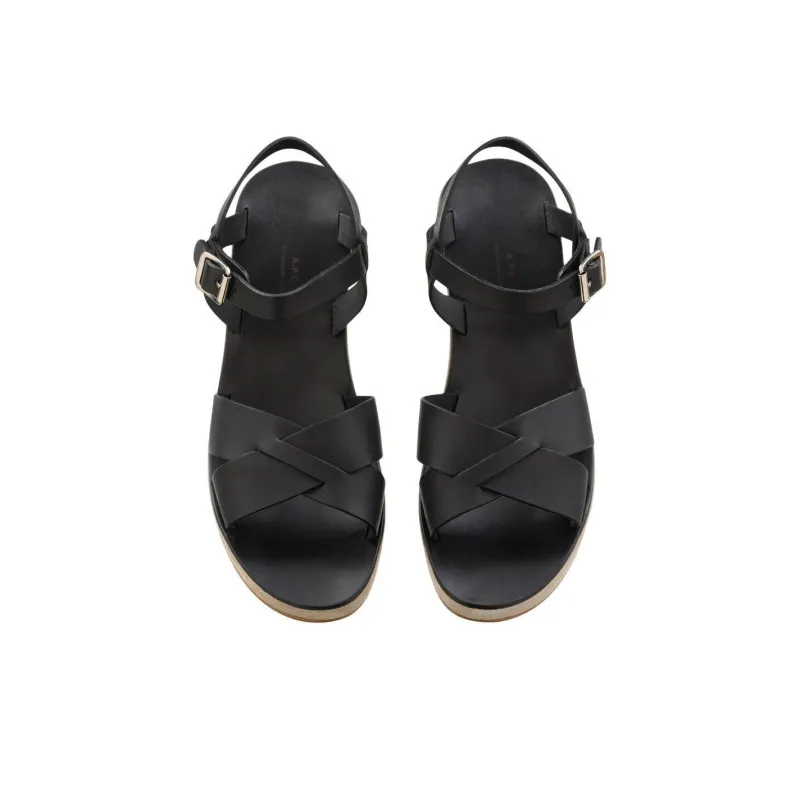 A.P.C Judith Strap Sandals 7cm Women's Black-2
