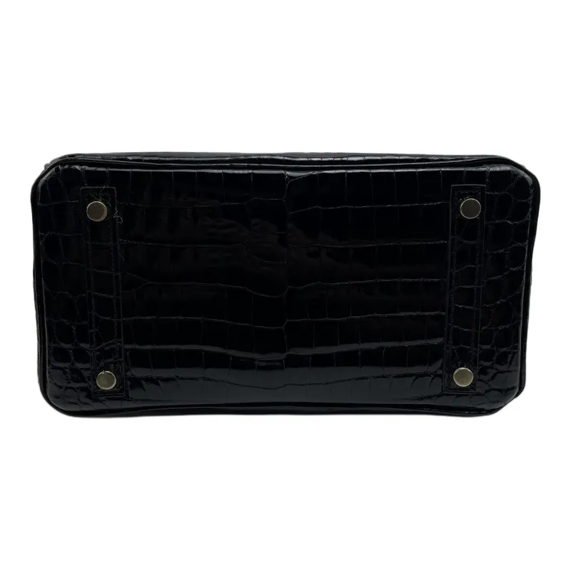 HERMES Birkin Crocodile Leather Birkin Bag Handbags Women's 89 Nior Black-3