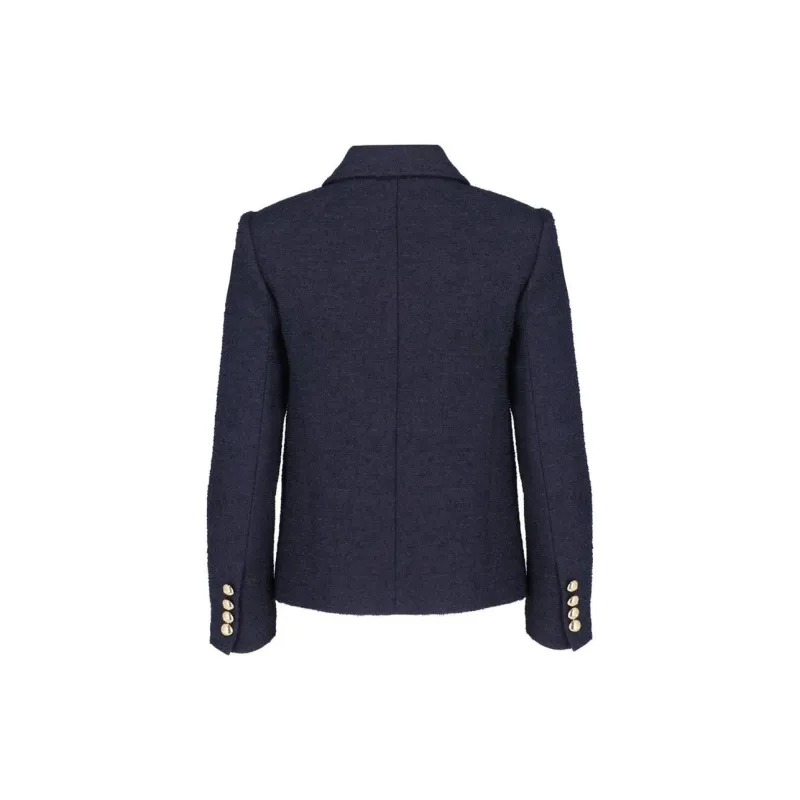 Valentino VLogo Tweed Long Sleeved Jacket-1