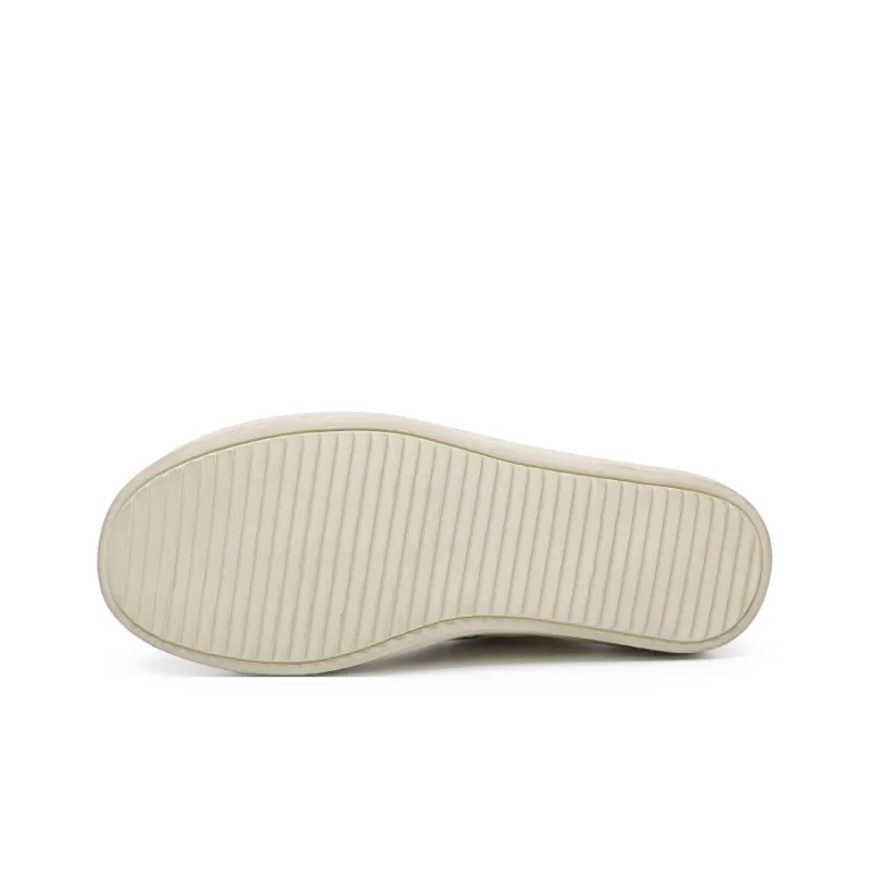Angelmi Anti Slip Wear Resistant Low Top Casual Shoes Men's Dusty White-4