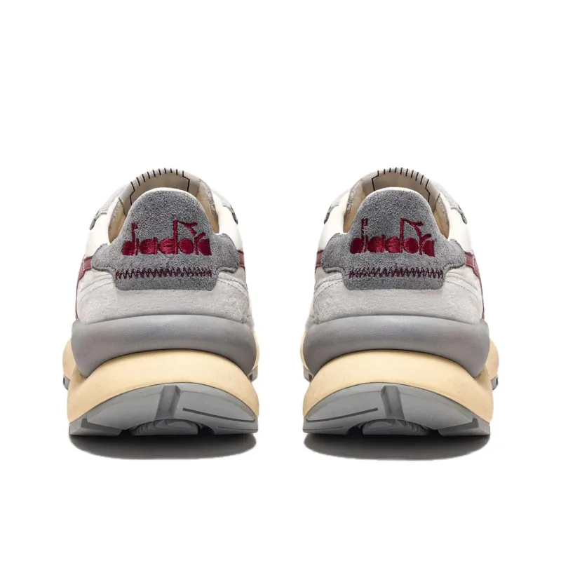 Diadora Heritage Slip-Resistant Low-Top Casual Shoes Unisex Beige Gray-red-4