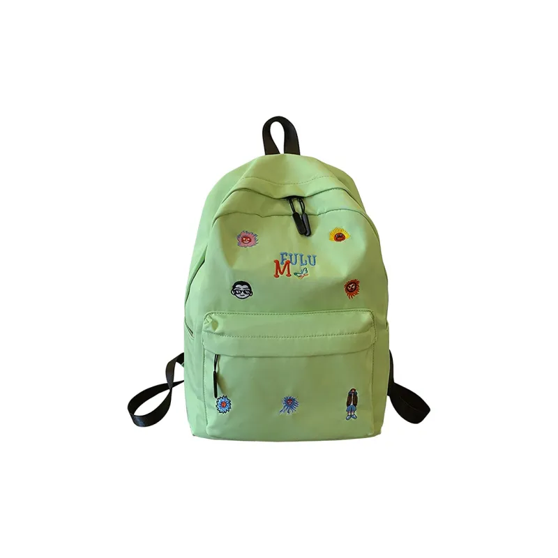 KAKAXI Fabric Backpack Women's Black/White/Pink/Yellow/Green-14