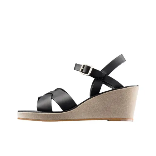 A.P.C Judith Strap Sandals 7cm Women's Black