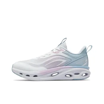 361° Type Cushioning, Wear Resistant Low Top Running Shoes Women's White Pink Blue