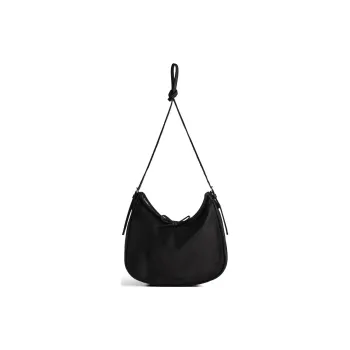 Balenciaga Viscose With Silk Crescent Bag, Crossbody Bag, Shoulder Bag Trumpets Women's Black