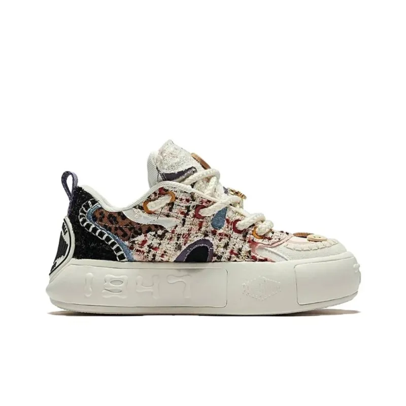 Palladium Low Top Skateboard Shoes Unisex Blue Brown White-1