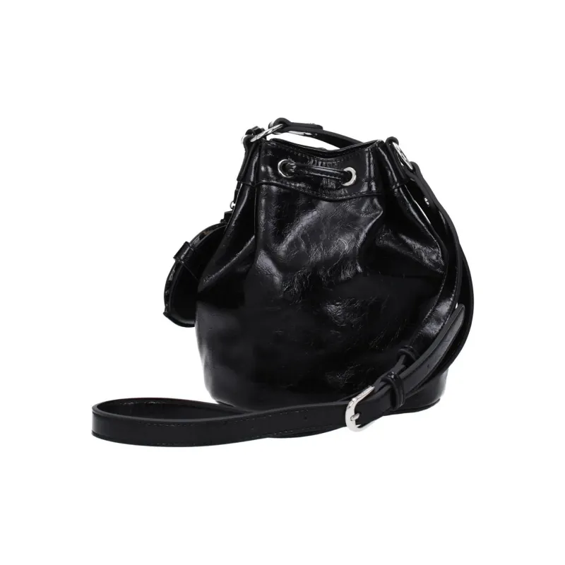 LIU·JO Polyester Bucket Bag, Shoulder Bag, Crossbody Bag Mini Women's Black & Silver-2