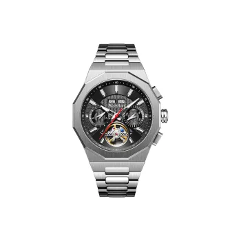 Bestdon Automatic Mechanical Movement Stainless Steel Watchband Men's Watches Black Dial