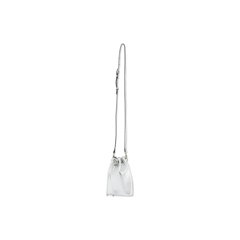 Jimmy Choo Lambskin Crossbody Bag, Shoulder Bag Women's Silver-1