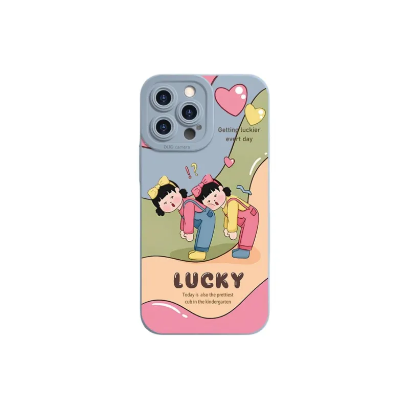 Mivana Silicone Material Curvy Girl Phone Cases Available For Apple 15 Girlish Cartoon-3