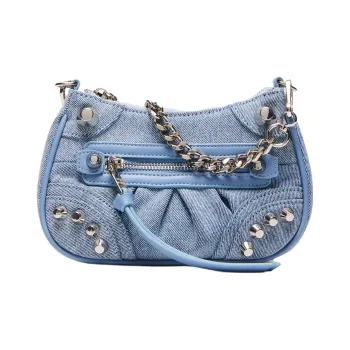 STEVE MADDEN Synthetic Material Shoulder Bag Crossbody Bag Handbag Women's Denim Blue