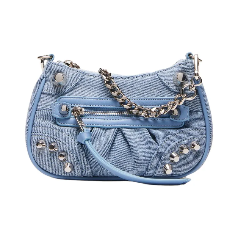 STEVE MADDEN Synthetic Material Shoulder Bag Crossbody Bag Handbag Women's Denim Blue-0