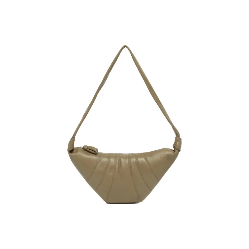 Lemaire Leather Croissant Bag, Handbag, Shoulder Bag Medium Size Women's Green-0