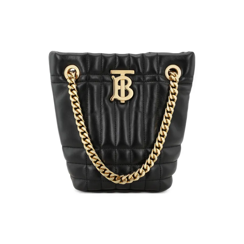 Burberry Lola Lola Bag Quilting Lambskin Bucket Bag Storage Bag Shoulder Bag Crossbody Bag Handbag Mini Women's Black-2