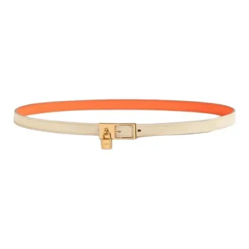 HERMES Brand Logo Calfskin Leather Belts Women's Multicolor Width: 1.5cm