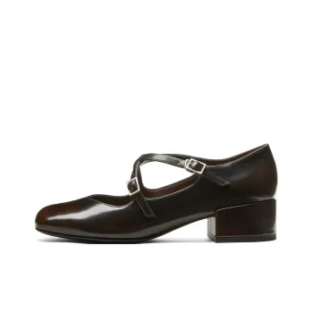 CHARLES&KEITH Small CK Chunky Heel Mary Jane Shoes 4cm Women's