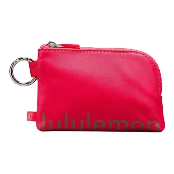 Lululemon Recycled Polyester Card Holder Unisex Pink & Bronze