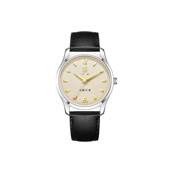 Sea Gull Tribute Automatic Mechanical Movement Genuine Leather Strap Watch Men's Watches Yellow Watch Dial