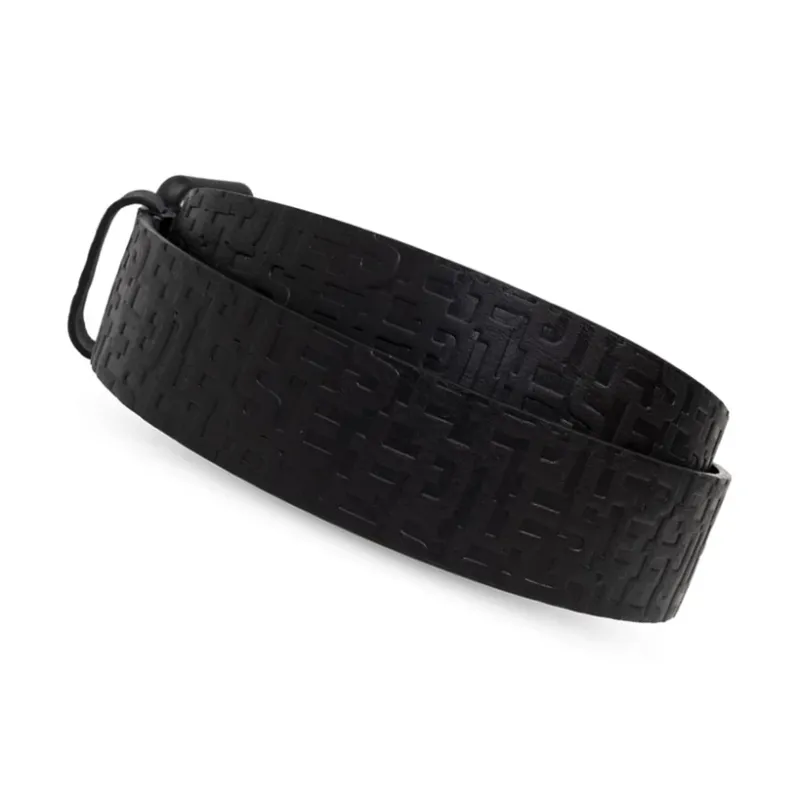 DIESEL B Monogram Embossed Buckled Belt-2