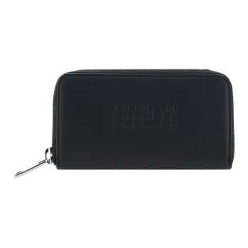 MM6 Maison Margiela Logo Embossed Zip-Around Wallet