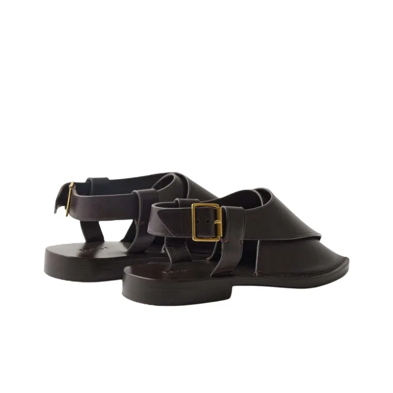 SOEUR Andra Strap Sandals Women's Dark Brown-2