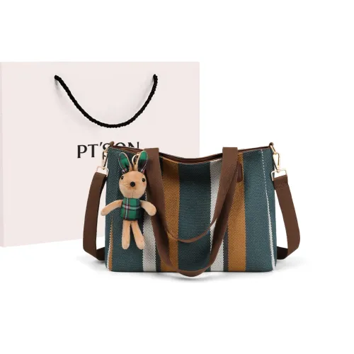 PT'SON Fabric Handbag, Shoulder Bag, Tote Bag, Shopping Bag Moschino Size Women's Blue