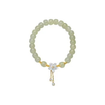 CHINA GOLD Bracelets Pale Greenish White Jade Women's