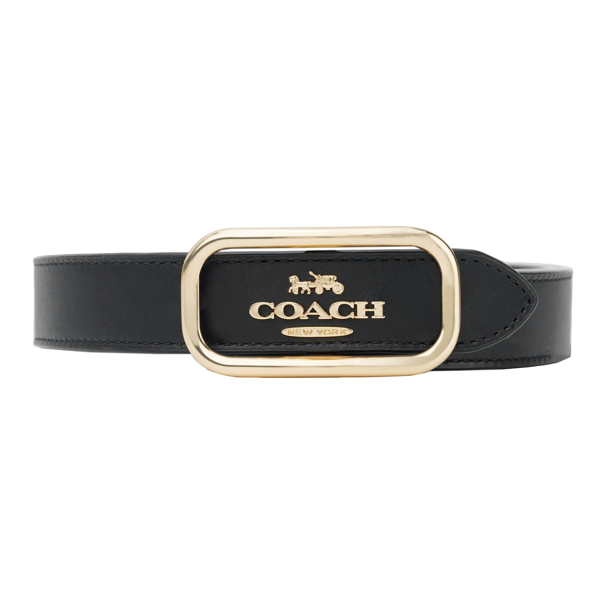 women's coach leather belts