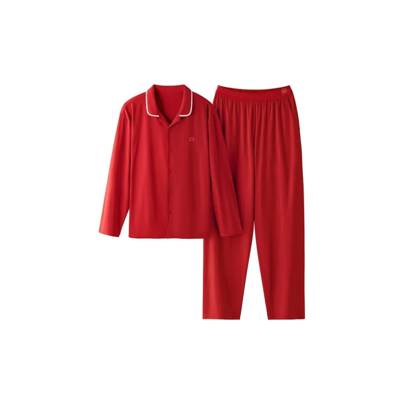 Bananain Red Plan Series Pajama Set Unisex-0