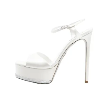 RENE CAOVILLA Anastasia Strap Sandals 15cm Women's White