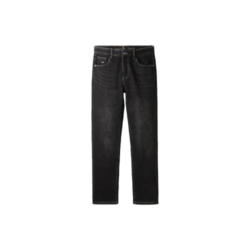 HLA Jeans Men Black Bull Transition Color Deep J9