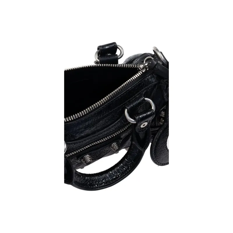Balenciaga Le Cagole Sheepskin Shoulder Bag, Crossbody Bag, Handbag Nano Women's Black-3
