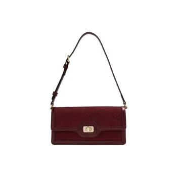 GUCCI Canvas Handbag Shoulder Bag Mini Women's Red